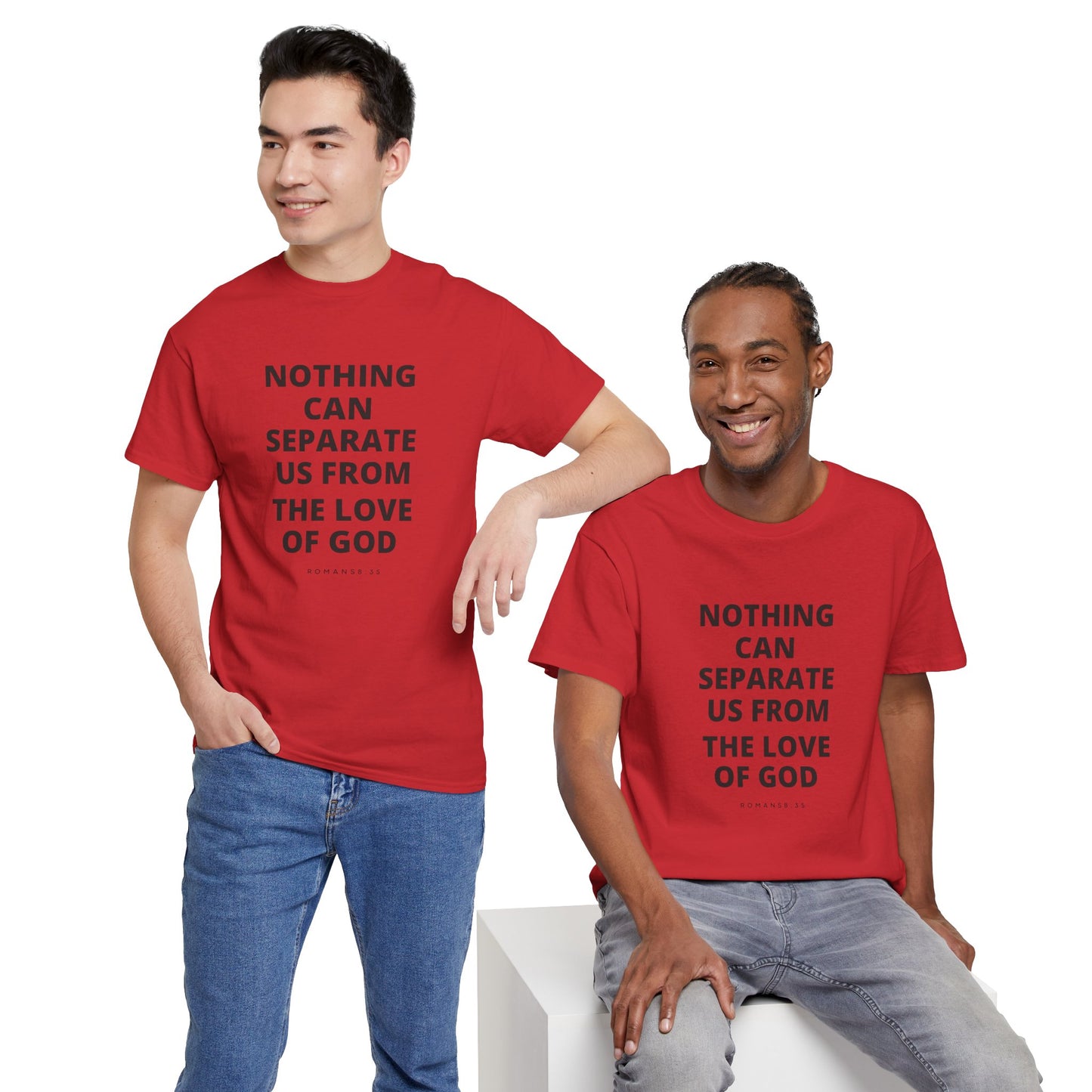 Unisex Heavy Cotton "Nothing Can Separate Us from the Love of God" Tee - Love Unbound