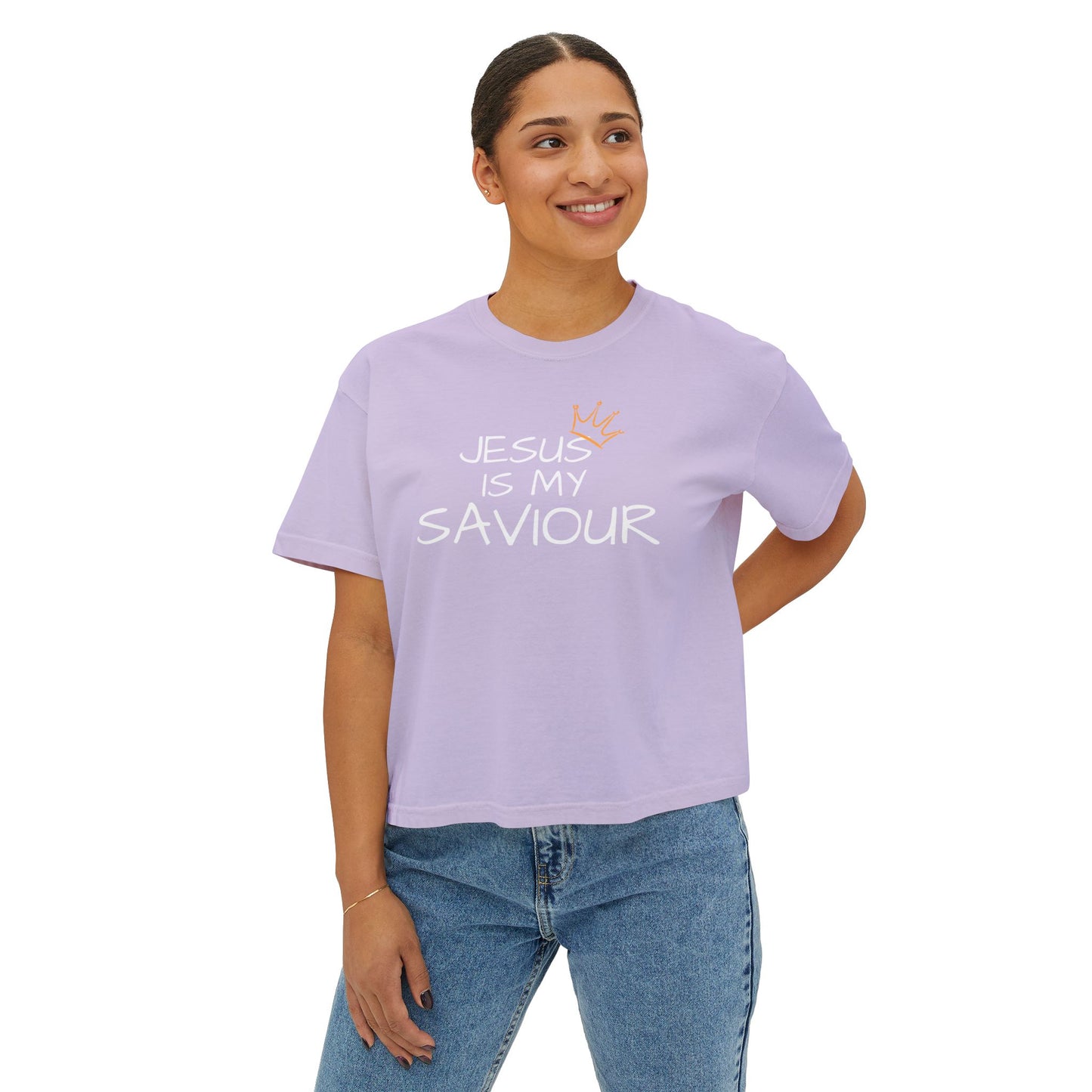 Women's "Jesus is my Saviour" Boxy Tee