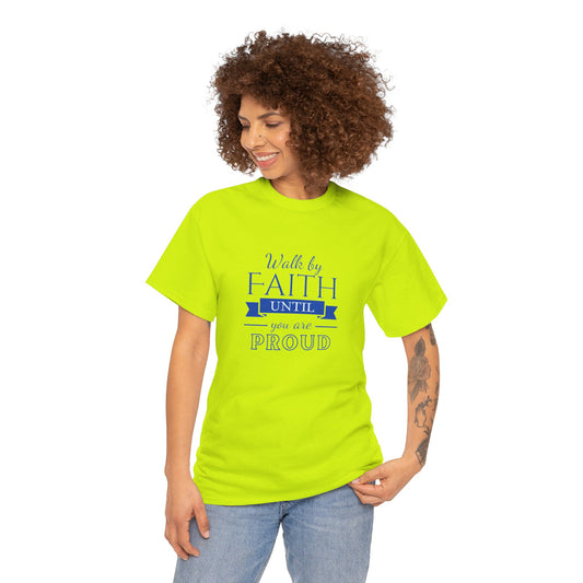 Unisex Heavy Cotton "By Faith" Tee - Radiant Edition