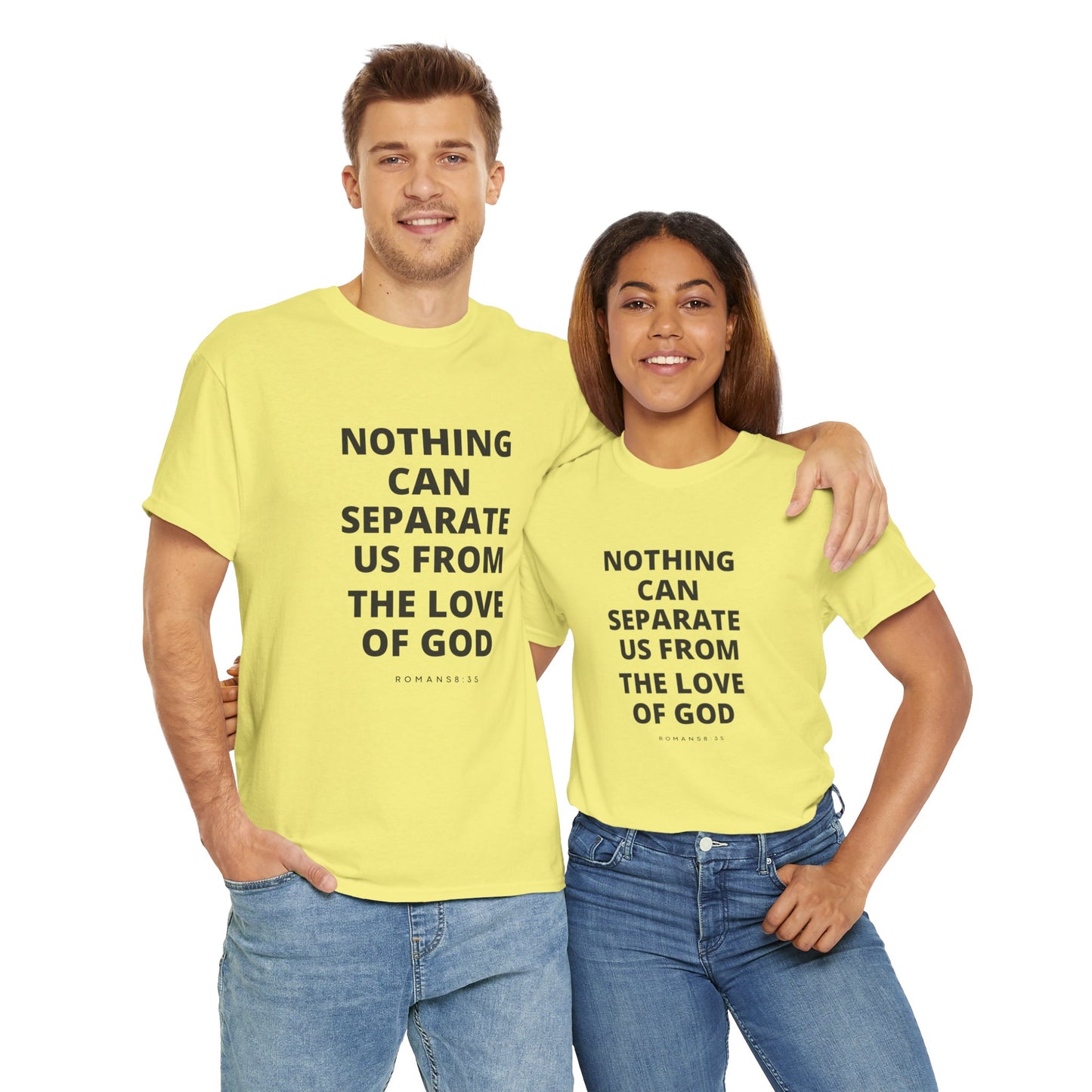 Unisex Heavy Cotton "Nothing Can Separate Us from the Love of God" Tee - Love Unbound