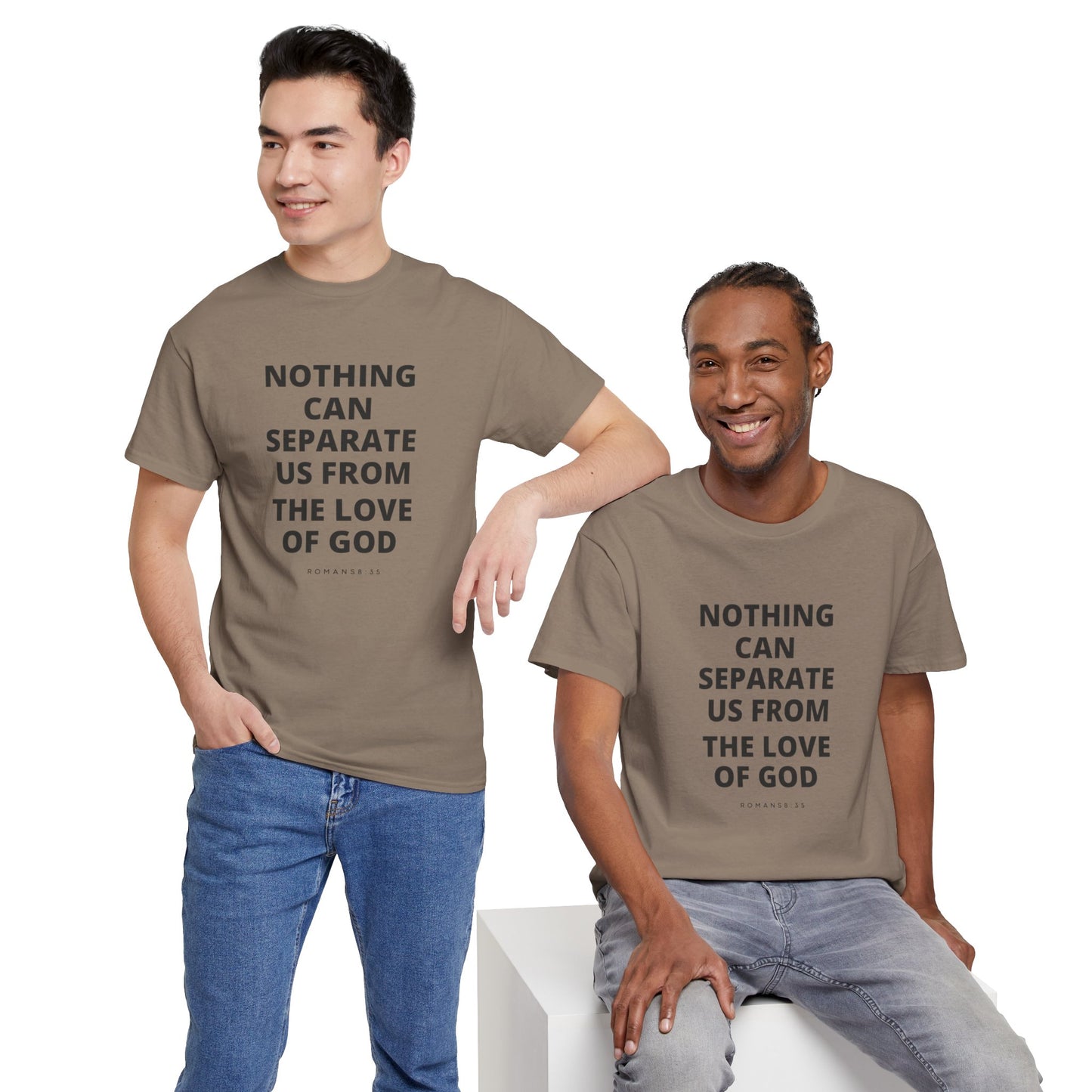 Unisex Heavy Cotton "Nothing Can Separate Us from the Love of God" Tee - Love Unbound