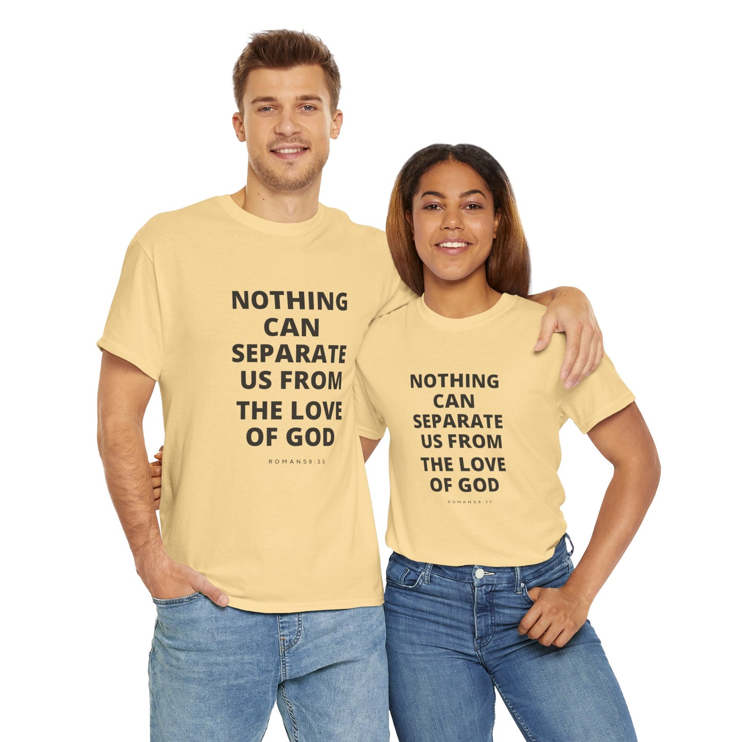 Unisex Heavy Cotton "Nothing Can Separate Us from the Love of God" Tee - Love Unbound