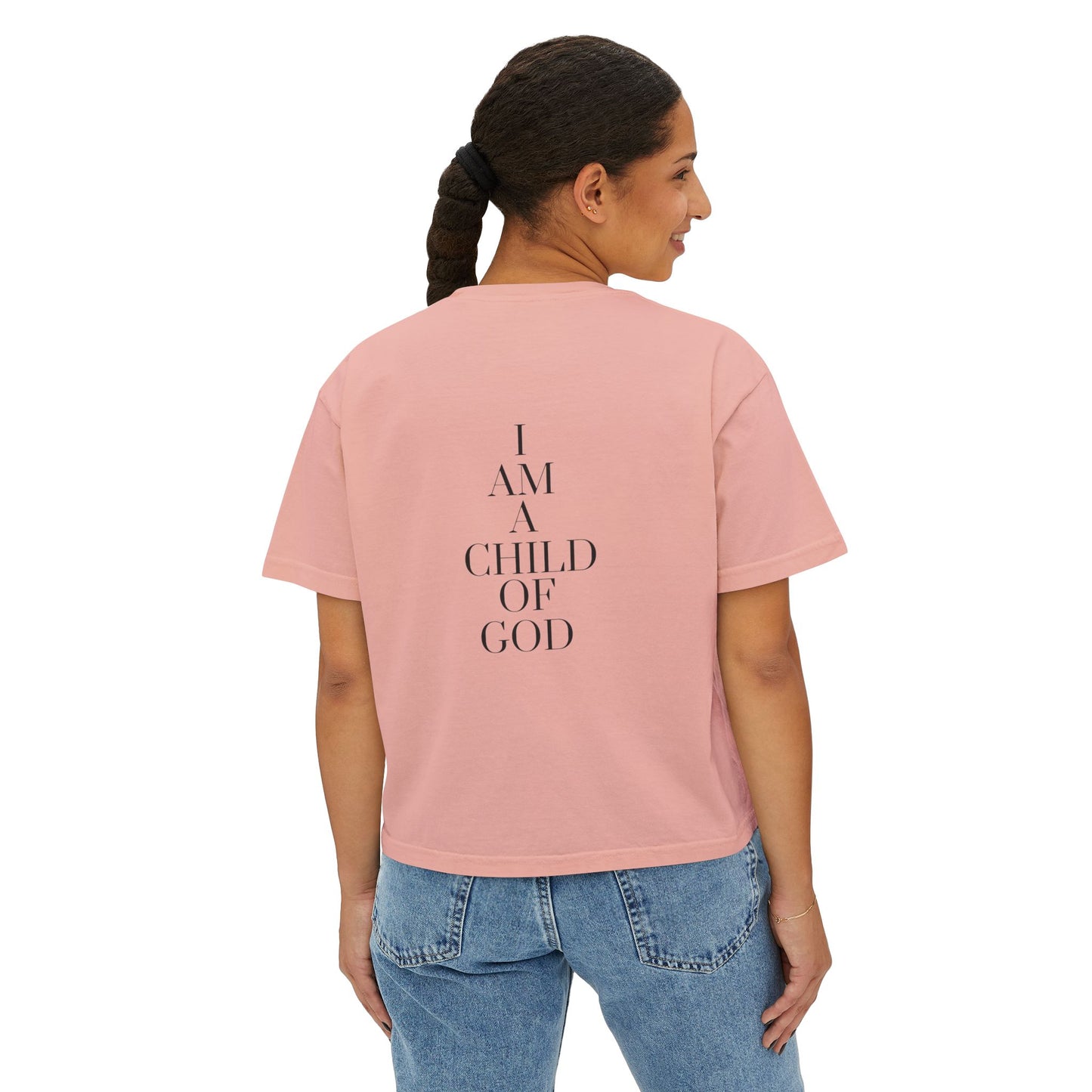 Women's "I am a child of God" Boxy Tee