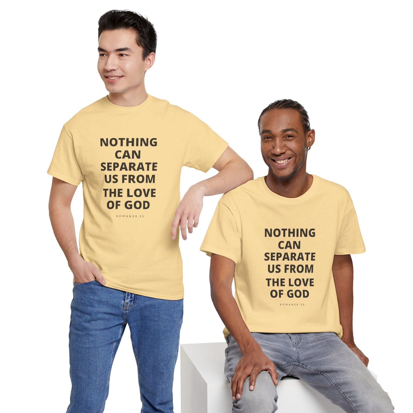 Unisex Heavy Cotton "Nothing Can Separate Us from the Love of God" Tee - Love Unbound