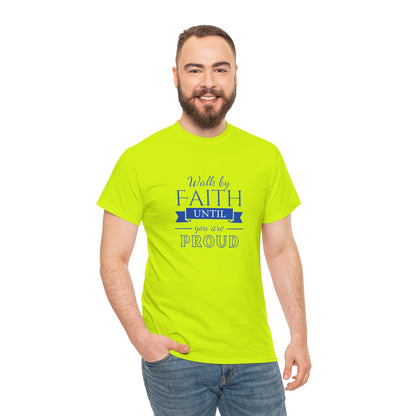 Unisex Heavy Cotton "By Faith" Tee - Radiant Edition