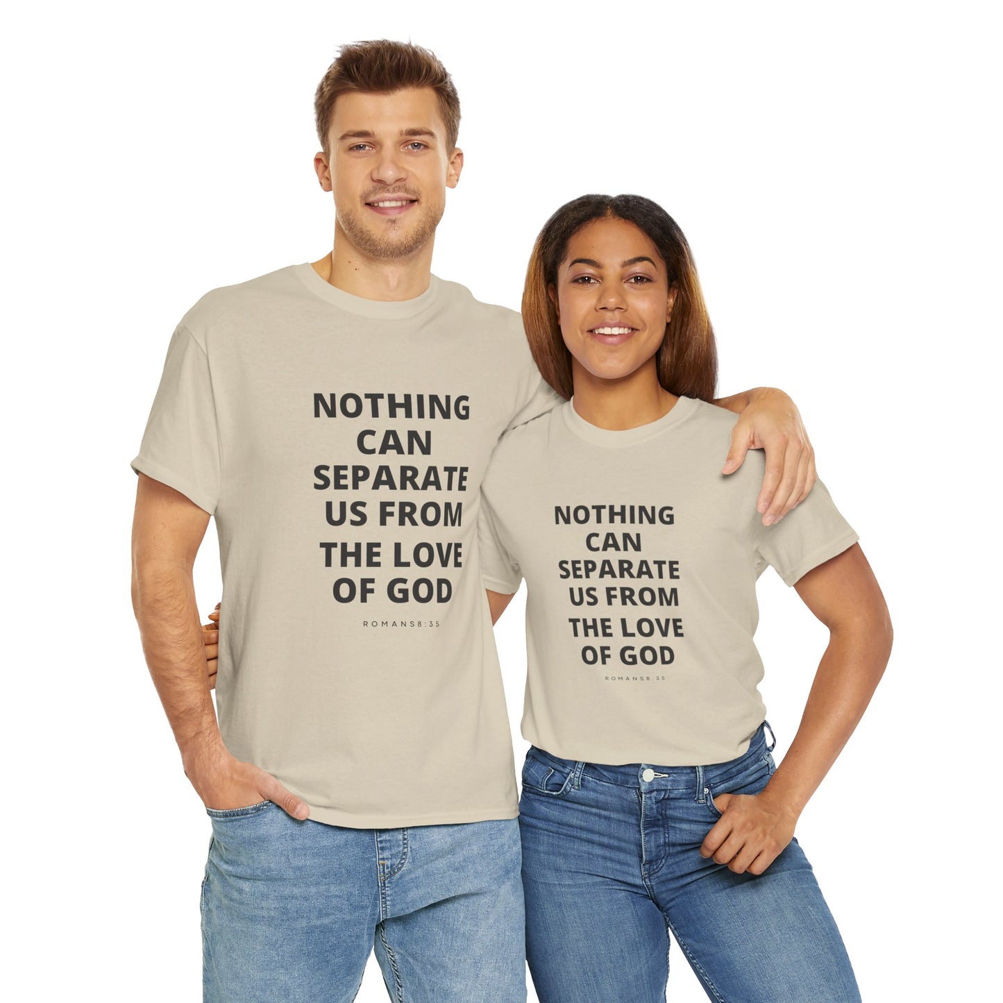 Unisex Heavy Cotton "Nothing Can Separate Us from the Love of God" Tee - Love Unbound