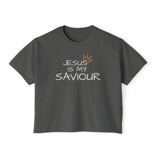 Women's "Jesus is my Saviour" Boxy Tee