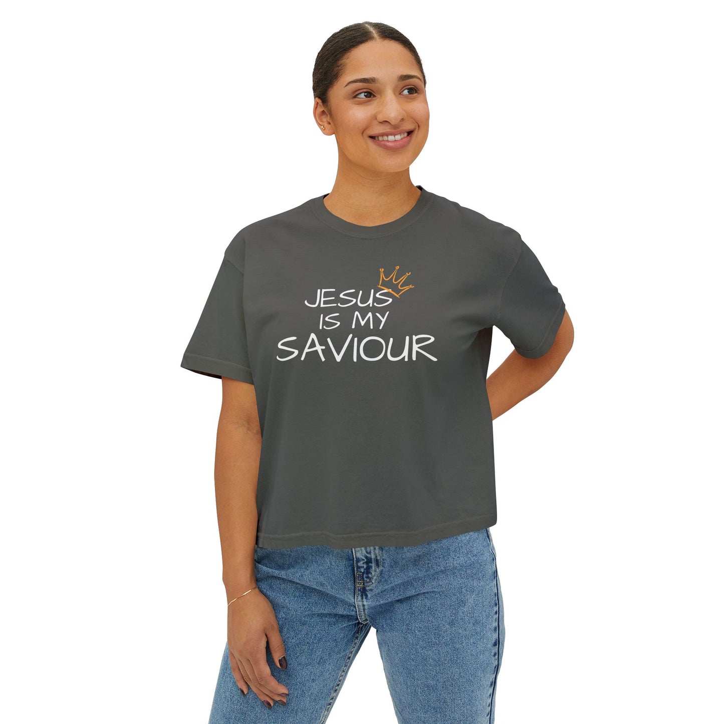 Women's "Jesus is my Saviour" Boxy Tee