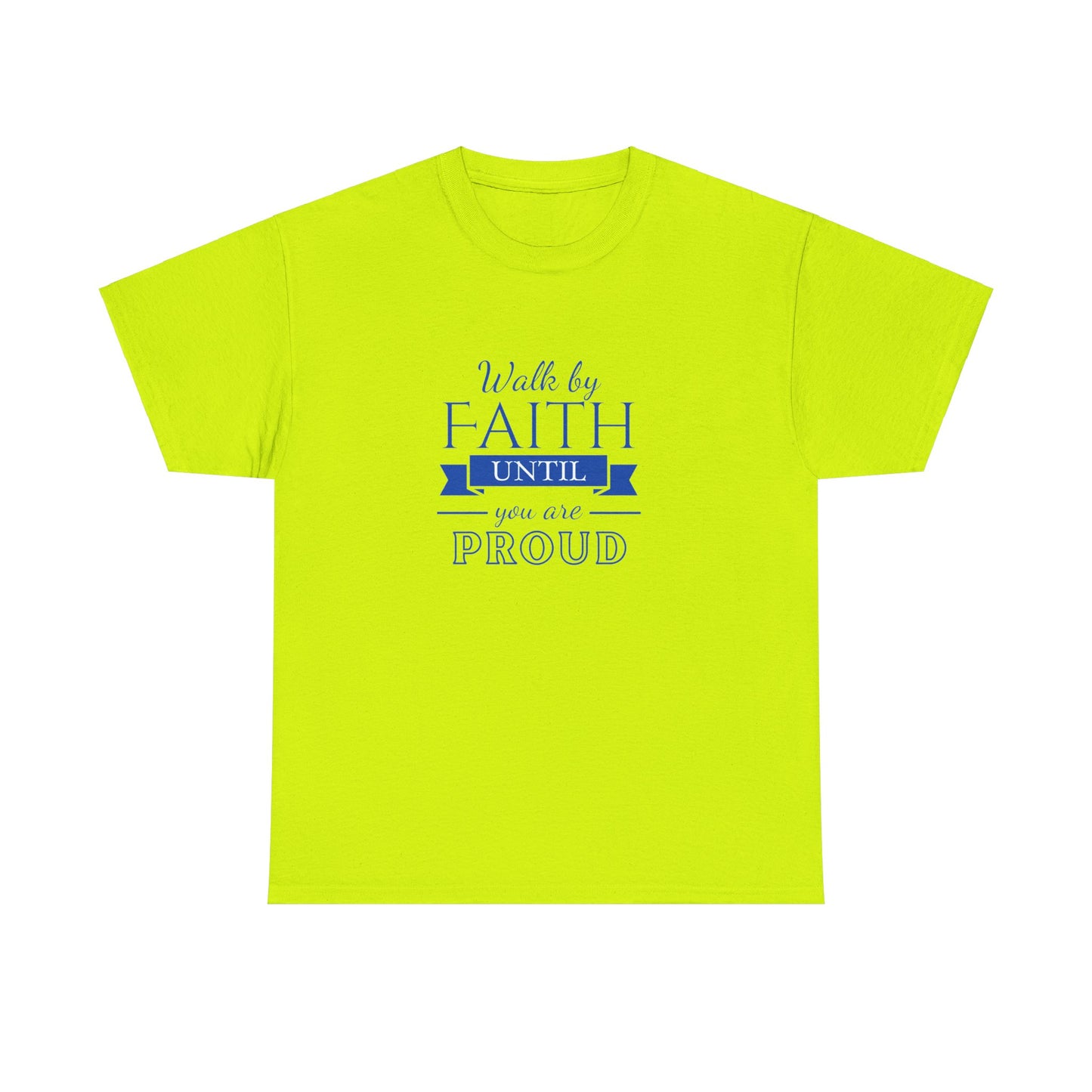 Unisex Heavy Cotton "By Faith" Tee - Radiant Edition