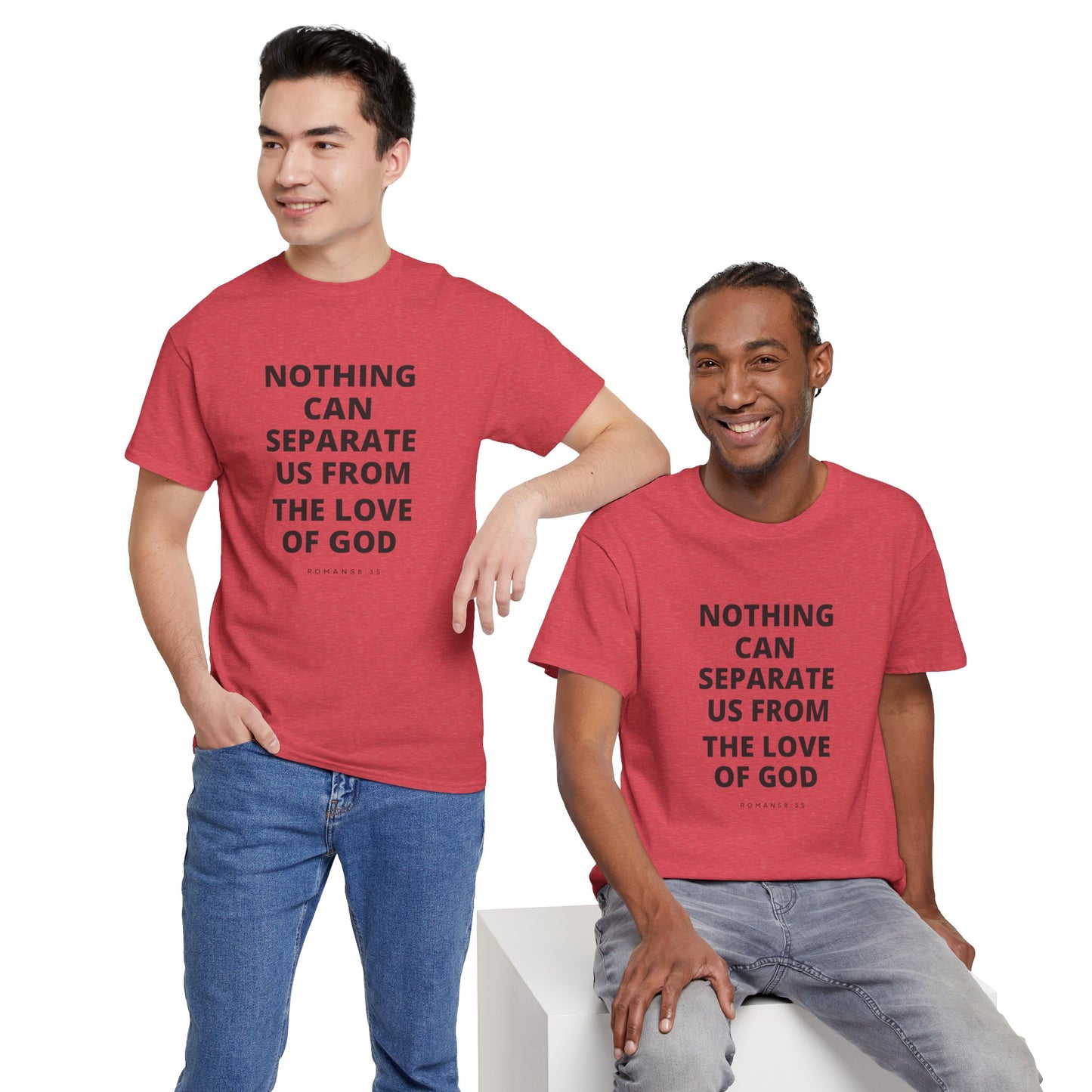 Unisex Heavy Cotton "Nothing Can Separate Us from the Love of God" Tee - Love Unbound