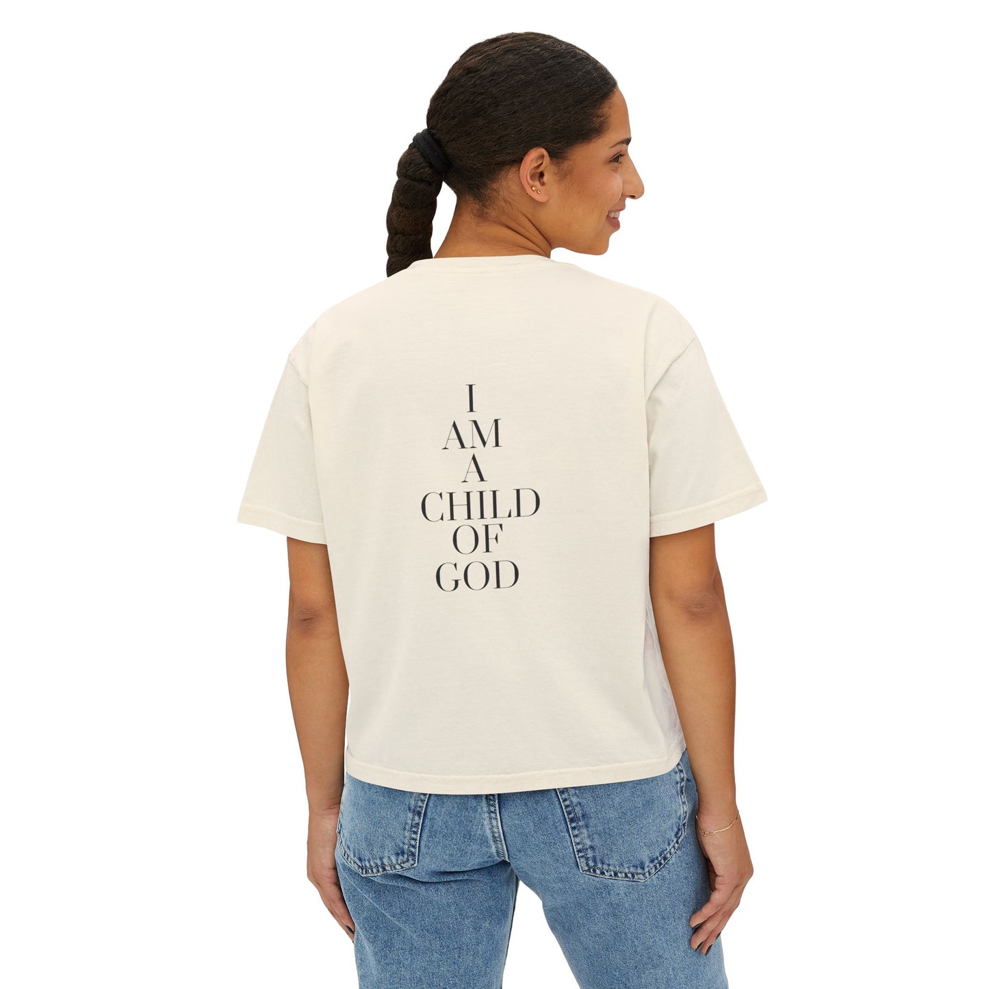 Women's "I am a child of God" Boxy Tee