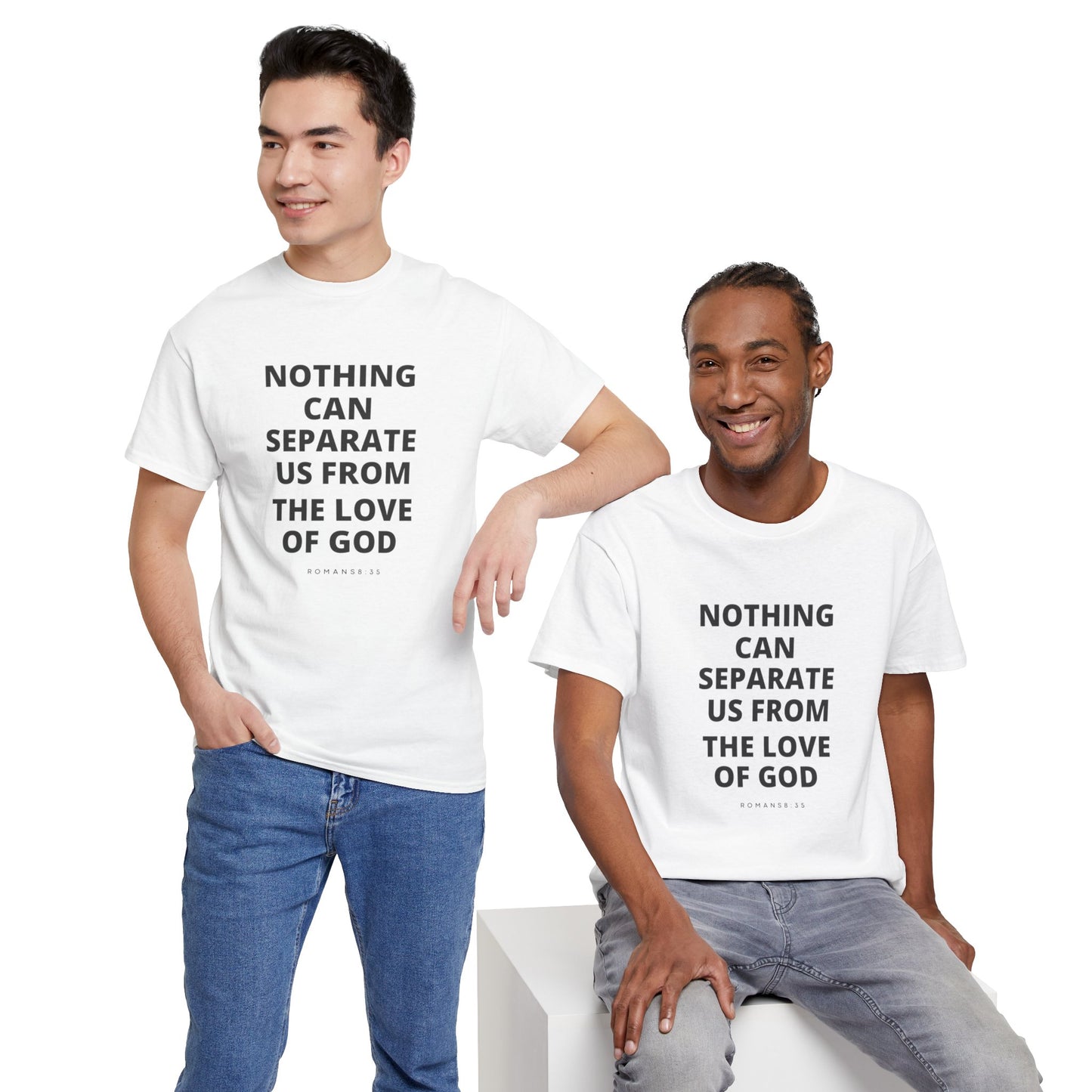 Unisex Heavy Cotton "Nothing Can Separate Us from the Love of God" Tee - Love Unbound