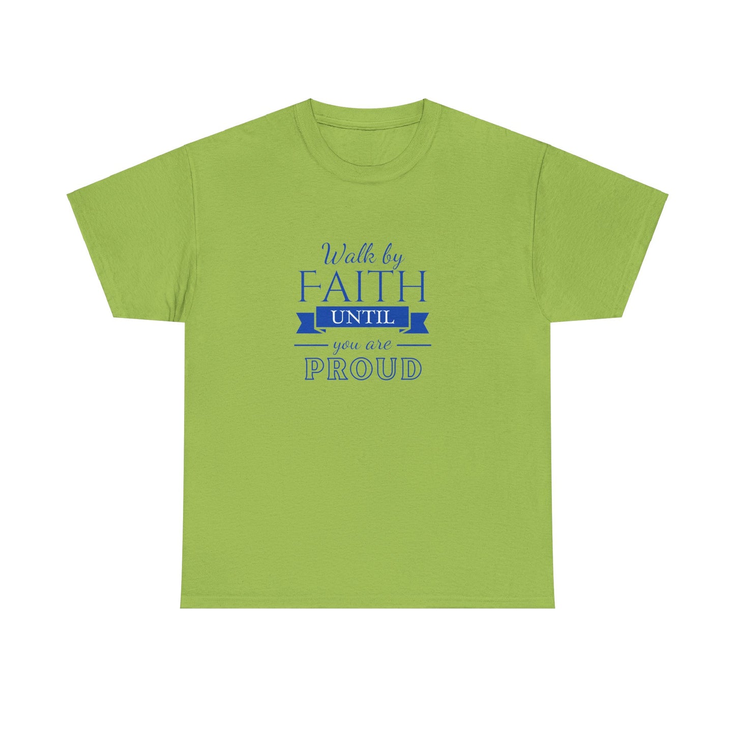 Unisex Heavy Cotton "By Faith" Tee - Radiant Edition