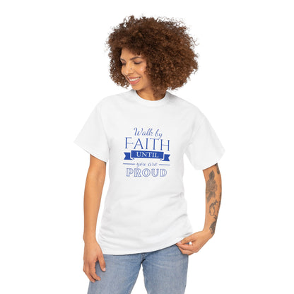 Unisex Heavy Cotton "By Faith" Tee - Radiant Edition