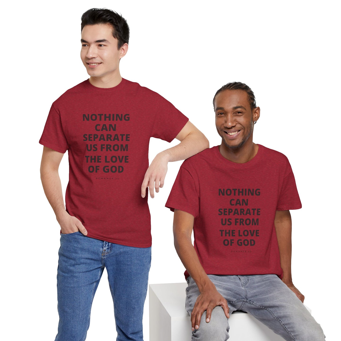 Unisex Heavy Cotton "Nothing Can Separate Us from the Love of God" Tee - Love Unbound