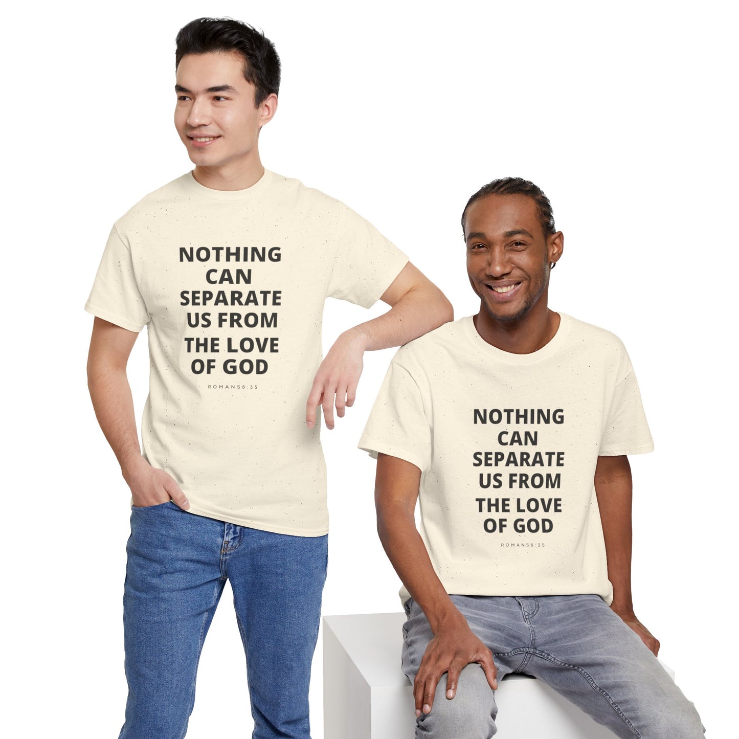 Unisex Heavy Cotton "Nothing Can Separate Us from the Love of God" Tee - Love Unbound