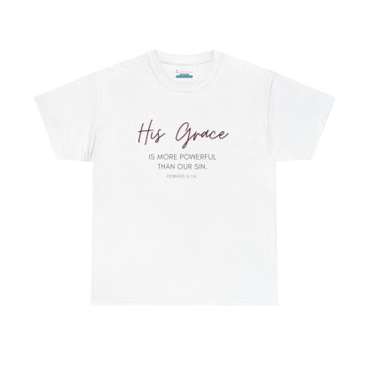 Unisex Heavy Cotton "Grace" Faith Tee – Christian Apparel for Daily Comfort - Perfect Gift - Romans