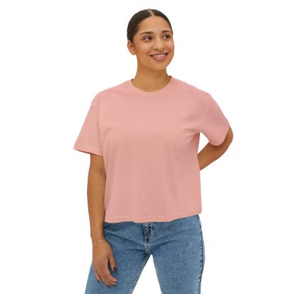 Women’s "Pray, Work, Trust God" Boxy Tee | Faith-Based Oversized T-Shirt | Christian Cropped Relaxed Fit - Image 7