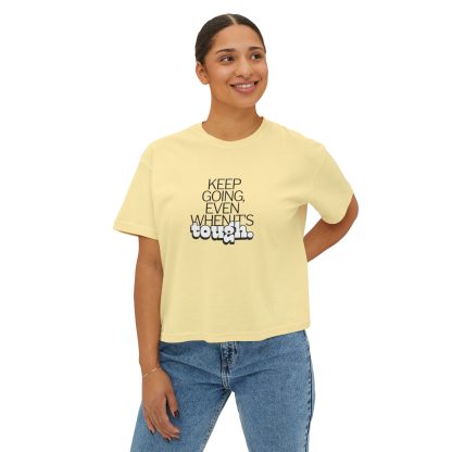 Women’s “Keep Going Even When It’s Tough” Oversized Boxy Tee | 100% Cotton | Sustainable & Eco-Friendly Dye - Image 11