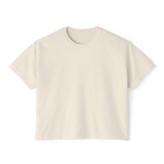 Women’s "Pray, Work, Trust God" Boxy Tee | Faith-Based Oversized T-Shirt | Christian Cropped Relaxed Fit