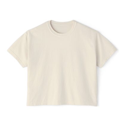 Women’s "Pray, Work, Trust God" Boxy Tee | Faith-Based Oversized T-Shirt | Christian Cropped Relaxed Fit