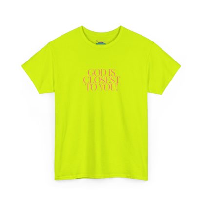 Unisex Heavy Cotton "God is Closest" Faith Tee – Inspirational Christian Apparel for Daily Comfort - Perfect Gift - Image 23