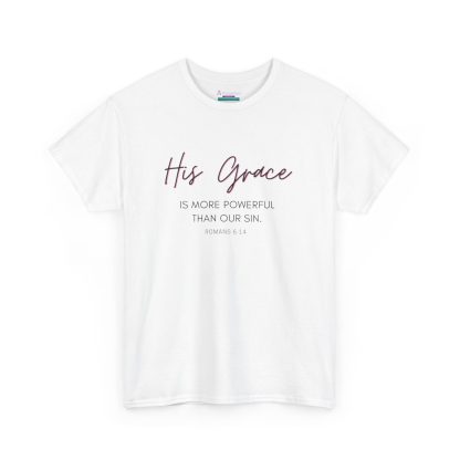 Unisex Heavy Cotton "Grace" Faith Tee – Christian Apparel for Daily Comfort - Perfect Gift - Romans - Image 3