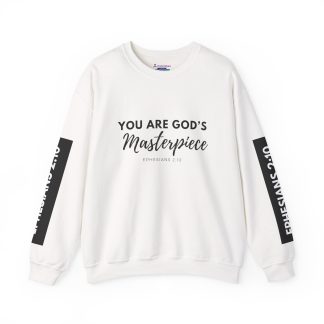 God's Masterpiece Unisex Heavy Blend™ Crewneck Sweatshirt | Christian Faith Apparel | Bible Verse Sweatshirt" | Gift