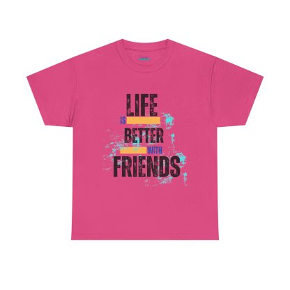 Unisex Heavy Cotton "Friends" T-Shirt – Friendship Graphic Tee | Casual Cotton Shirt, Best Friends Gift - Image 45