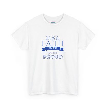 Unisex Heavy Cotton "By Faith" T-Shirt – Radiant Design | Inspirational Christian Apparel, Faith-Based Gift - Image 3