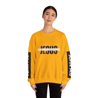 Faith & Comfort Combined – John 4:6 Bible Verse Unisex Crewneck Sweatshirt | Christian Apparel Sharing the Good News - Image 16