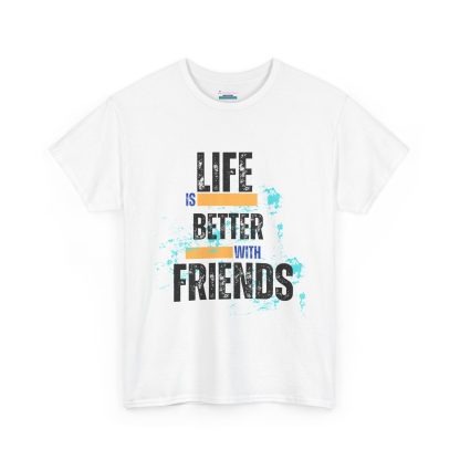 Unisex Heavy Cotton "Friends" T-Shirt – Friendship Graphic Tee | Casual Cotton Shirt, Best Friends Gift - Image 3
