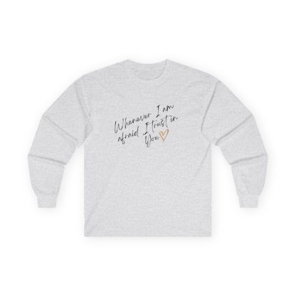 Unisex Ultra Cotton Long Sleeve Tee – "When I Am Afraid" | Inspirational Christian Apparel | 100% Cotton | Classic Fit - Image 4