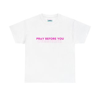 Unisex Heavy Cotton "Pray Before You Overthink" Tee - Inspirational Faith-Based Shirt