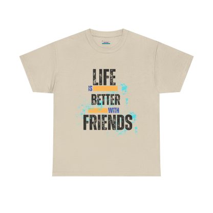 Unisex Heavy Cotton "Friends" T-Shirt – Friendship Graphic Tee | Casual Cotton Shirt, Best Friends Gift - Image 5