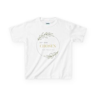 "Kids Chosen Tee - Heavy Cotton Christian Shirt for Girls | Faith-Based Kids Clothing"