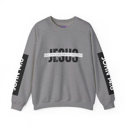 Faith & Comfort Combined – John 4:6 Bible Verse Unisex Crewneck Sweatshirt | Christian Apparel Sharing the Good News - Image 25