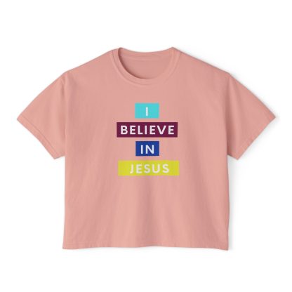 Women's "I believe in Jesus" Boxy Tee - Image 5