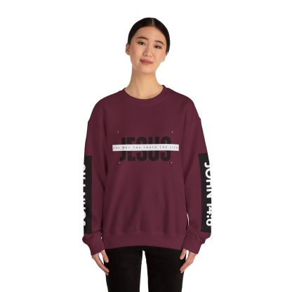 Faith & Comfort Combined – John 4:6 Bible Verse Unisex Crewneck Sweatshirt | Christian Apparel Sharing the Good News - Image 20