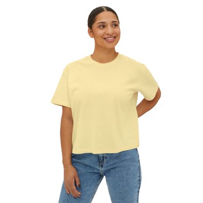 Women’s "Pray, Work, Trust God" Boxy Tee | Faith-Based Oversized T-Shirt | Christian Cropped Relaxed Fit - Image 11