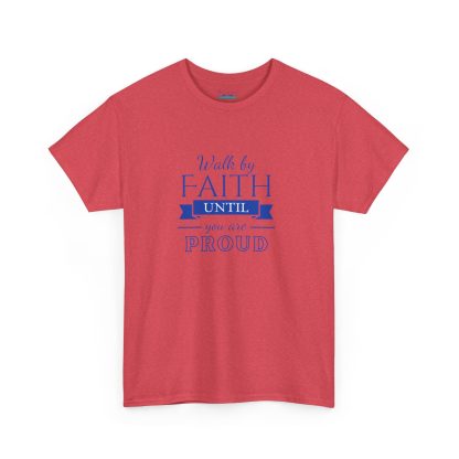 Unisex Heavy Cotton "By Faith" T-Shirt – Radiant Design | Inspirational Christian Apparel, Faith-Based Gift - Image 43