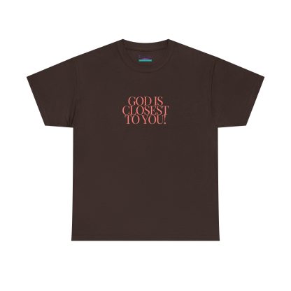 Unisex Heavy Cotton "God is Closest" Faith Tee – Inspirational Christian Apparel for Daily Comfort - Perfect Gift - Image 9