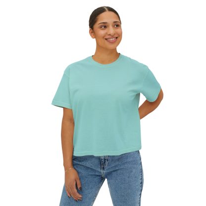 Women’s "Pray, Work, Trust God" Boxy Tee | Faith-Based Oversized T-Shirt | Christian Cropped Relaxed Fit - Image 19