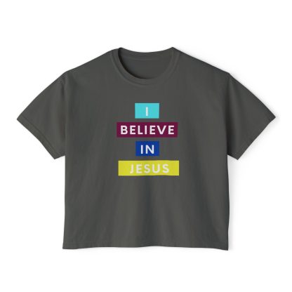 Women's "I believe in Jesus" Boxy Tee - Image 13