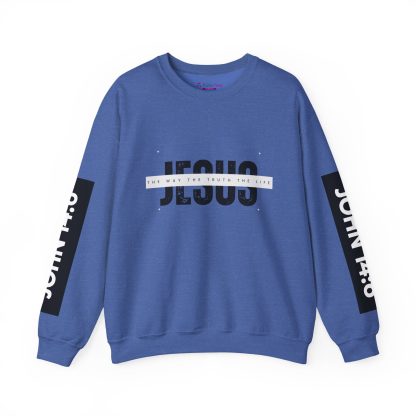 Faith & Comfort Combined – John 4:6 Bible Verse Unisex Crewneck Sweatshirt | Christian Apparel Sharing the Good News - Image 29