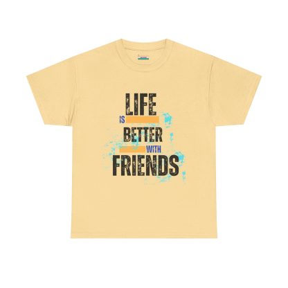 Unisex Heavy Cotton "Friends" T-Shirt – Friendship Graphic Tee | Casual Cotton Shirt, Best Friends Gift - Image 9