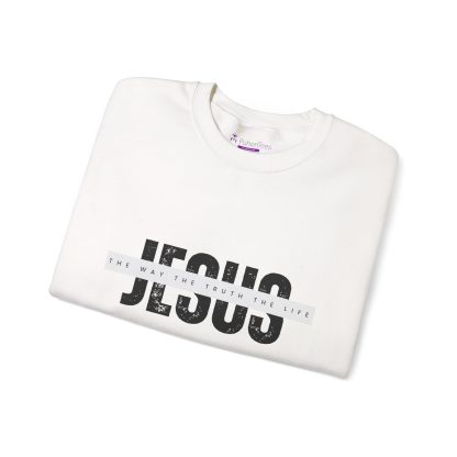 Faith & Comfort Combined – John 4:6 Bible Verse Unisex Crewneck Sweatshirt | Christian Apparel Sharing the Good News - Image 3