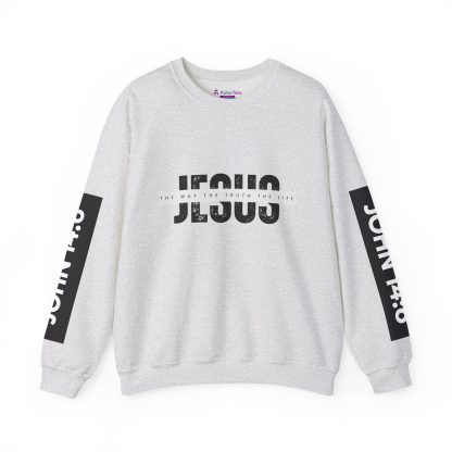 Faith & Comfort Combined – John 4:6 Bible Verse Unisex Crewneck Sweatshirt | Christian Apparel Sharing the Good News - Image 5
