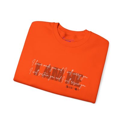 Isaiah 46:4 I AM HE Unisex Heavy Blend™ Crewneck Sweatshirt | Christian Bible Verse Apparel | Faith-Based Comfort - Image 3
