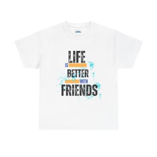 Unisex Heavy Cotton "Friends" T-Shirt – Friendship Graphic Tee | Casual Cotton Shirt, Best Friends Gift